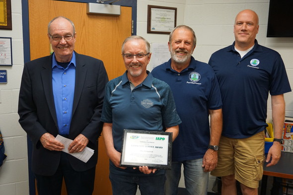 L-R Park Board President Parkman, Officer Kirkpatrick, Board of Park Commissioners Stout and Solbrig