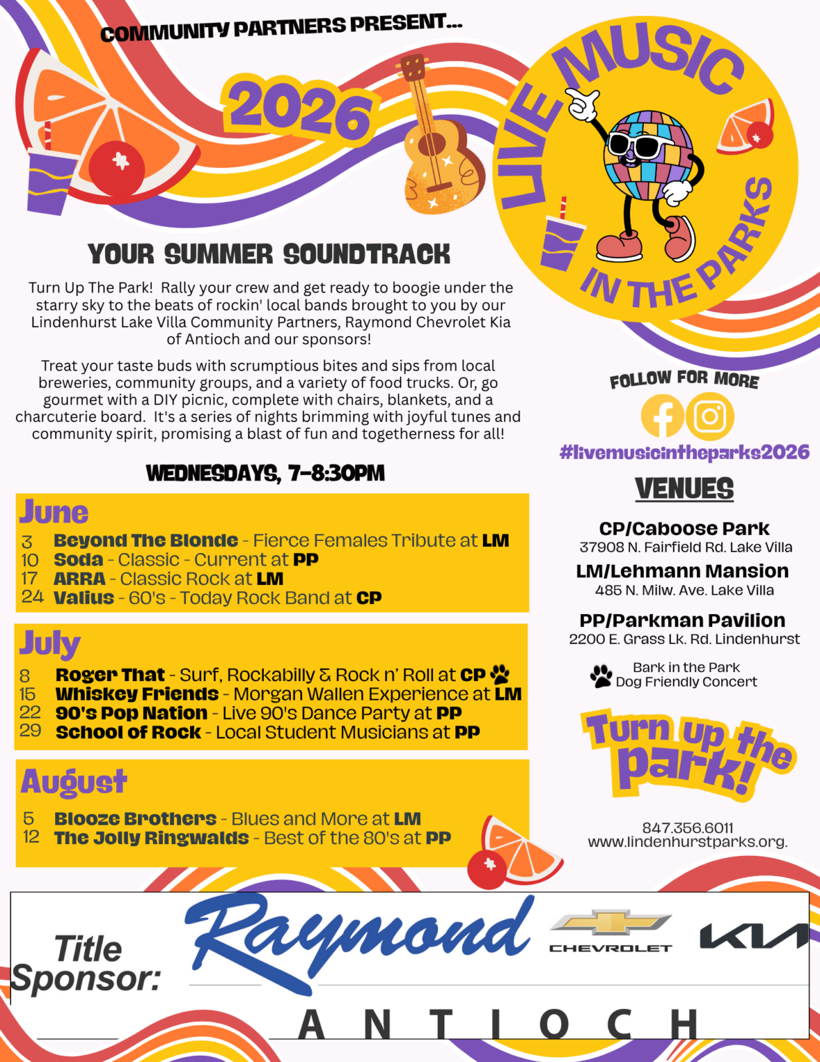Live Music in the Parks – ARRA – CANCELLED | Lindenhurst Park District